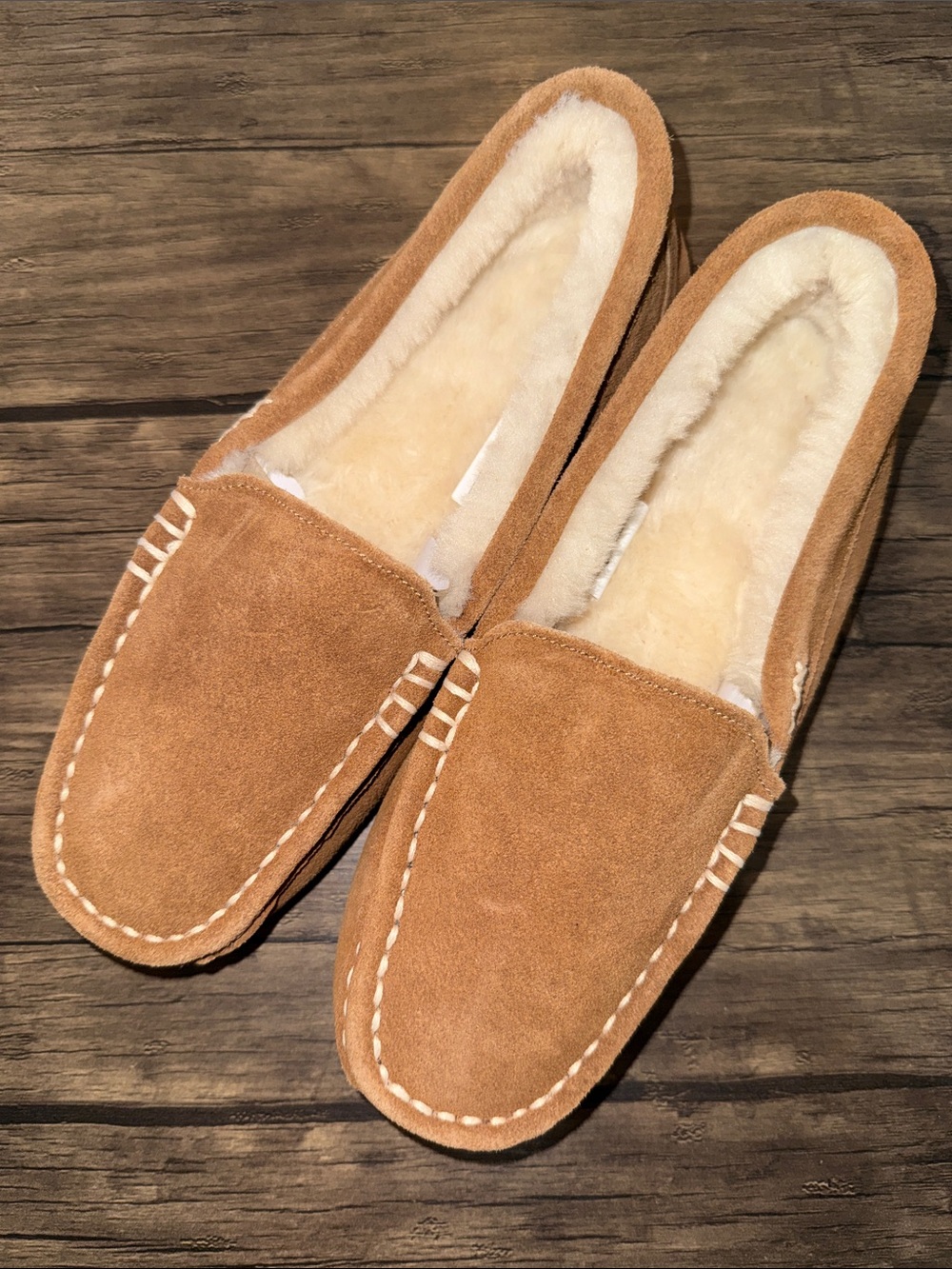 Dream Pairs Women's Suede Moccasin Slippers - Tan Brown